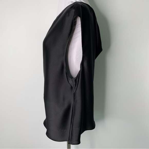 WAYF Women's Cowl Neck Black Sleeveless Asymmetrical Top Size XL - Picture 7 of 14